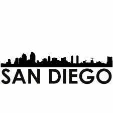 San Diego Skyline Silhouette